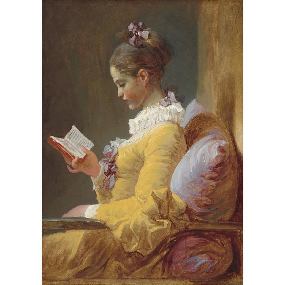 Woman Reading Decoupage Paper